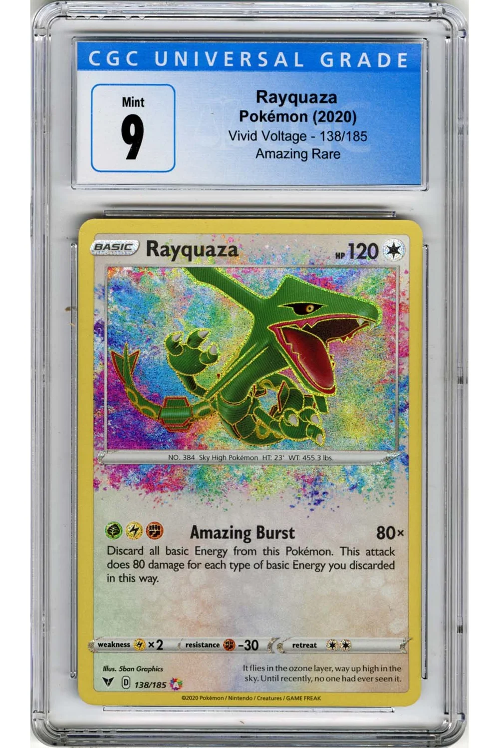 rayquaza pokemon card 138 185 Sword & Shield Vivid Voltage main image 0