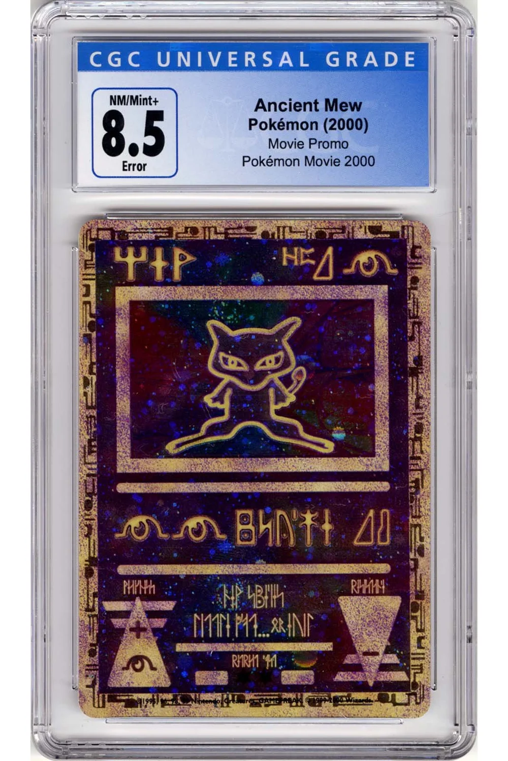 Ancient Mew 2000 Pokmon Movie Promo (Error) CGC 8.5 Stone Town Collectibles Ancient Mew 2000 Pokmon Movie Promo (Error) CGC 8.5 Stone Town Collectibles