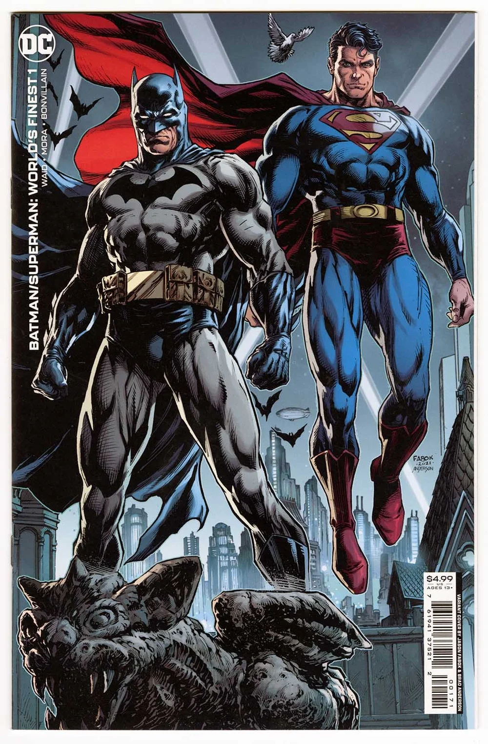 Batman/Superman: Worlds Finest #1 (2022) Variant Jason Fabok Card Stock Cover — Stone Town Collectibles