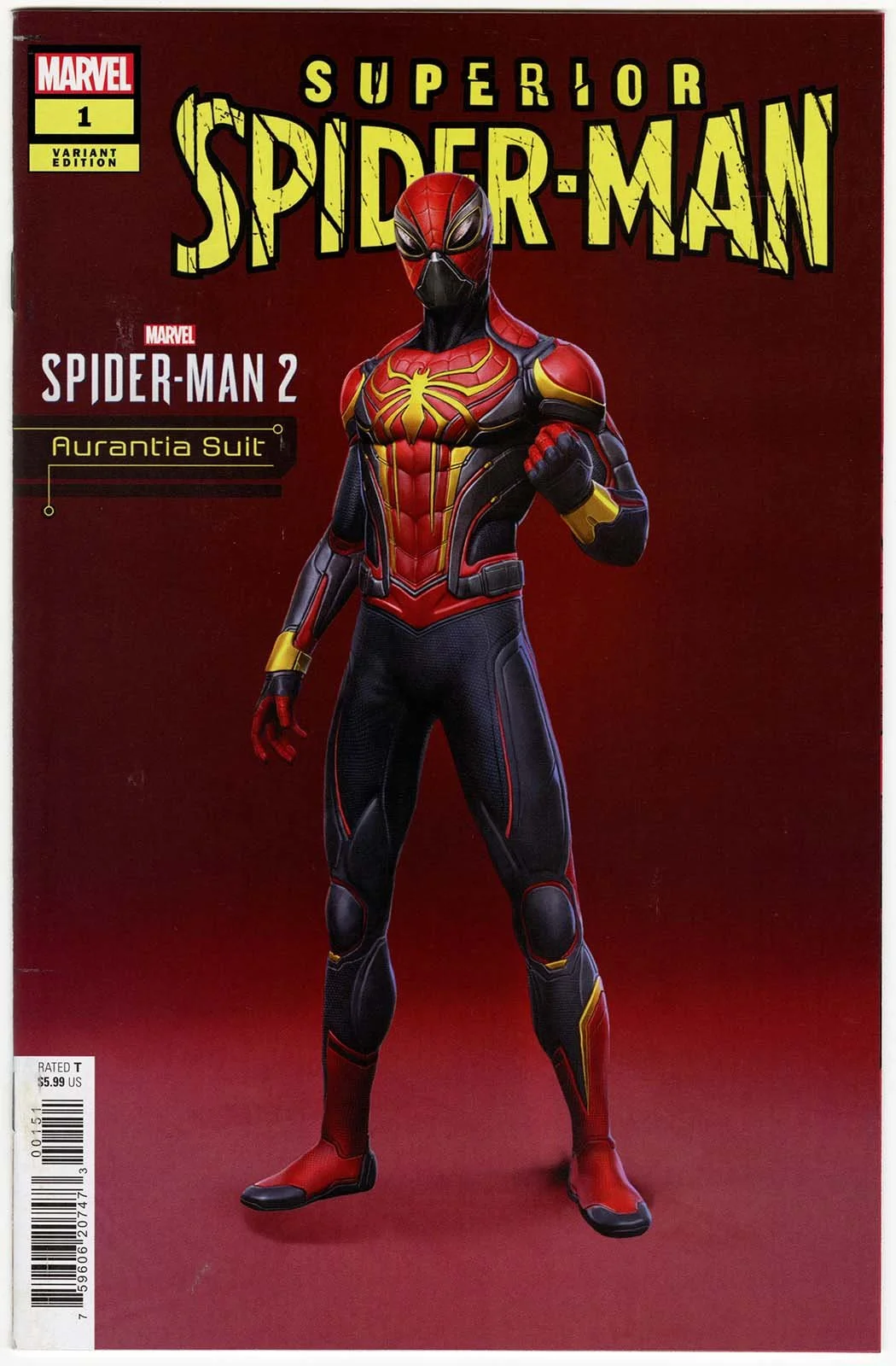Superior Spider-Man #1 (2024) Spider-Man 2 Video Game Aurantia Suit Cover