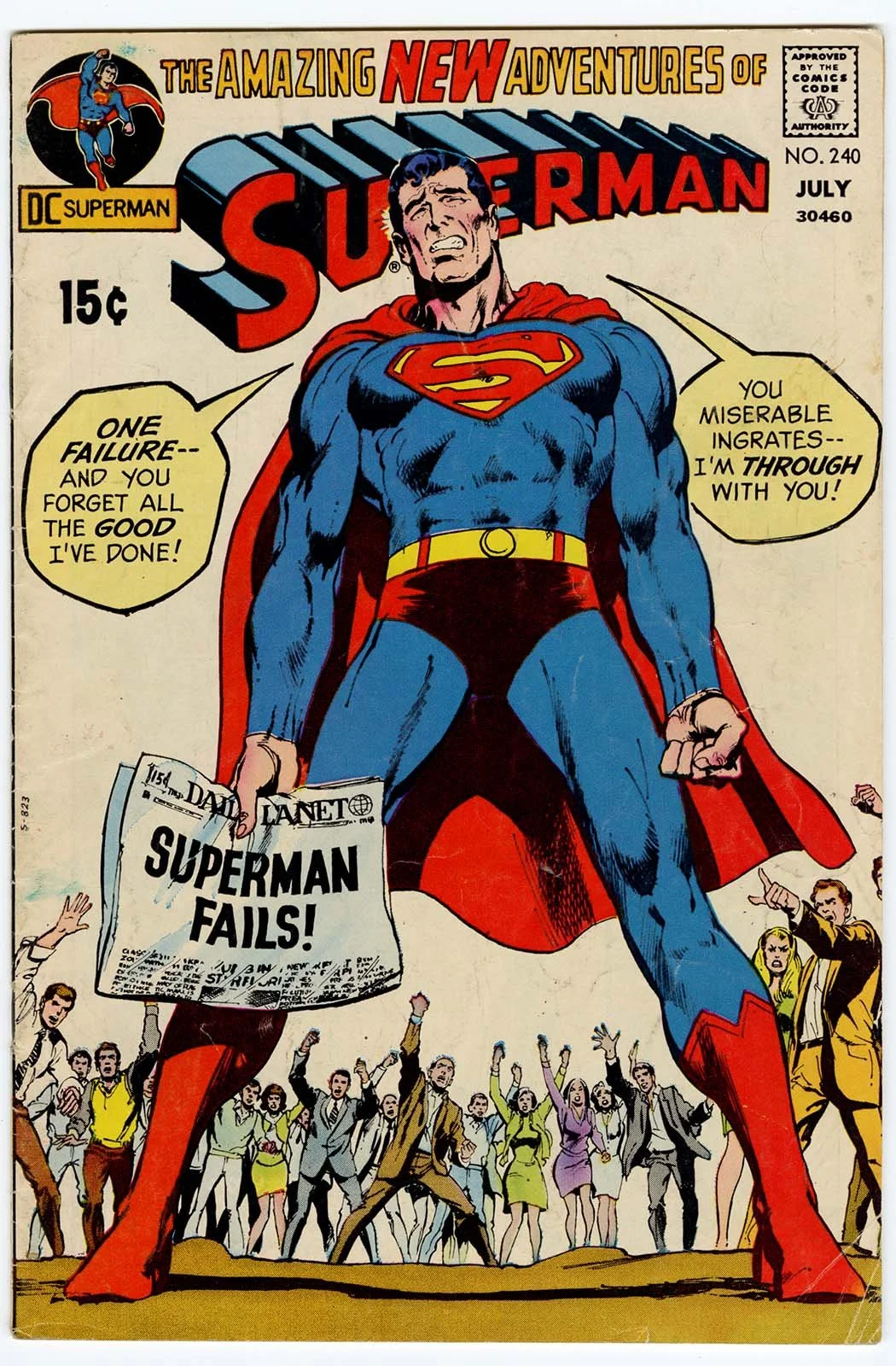 Superman #240 (1971) Last 15¢ issue.