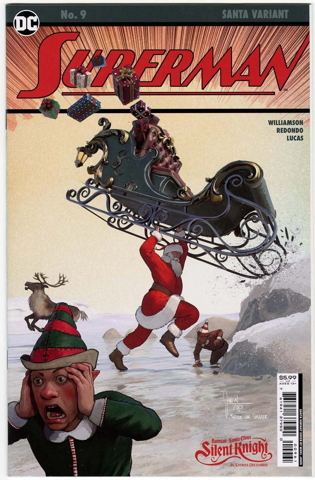 Superman #9 (2024) Mikel Janin Santa Card Stock Cover