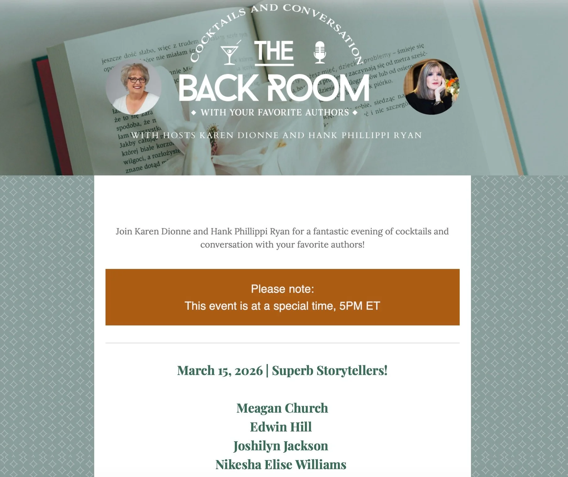 The Back Room - Superb Storytellers