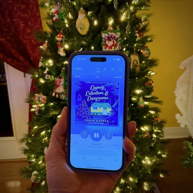 Eggnog, Extortion, & Evergreens (by Tonya Kappes) — A Book and A Dog