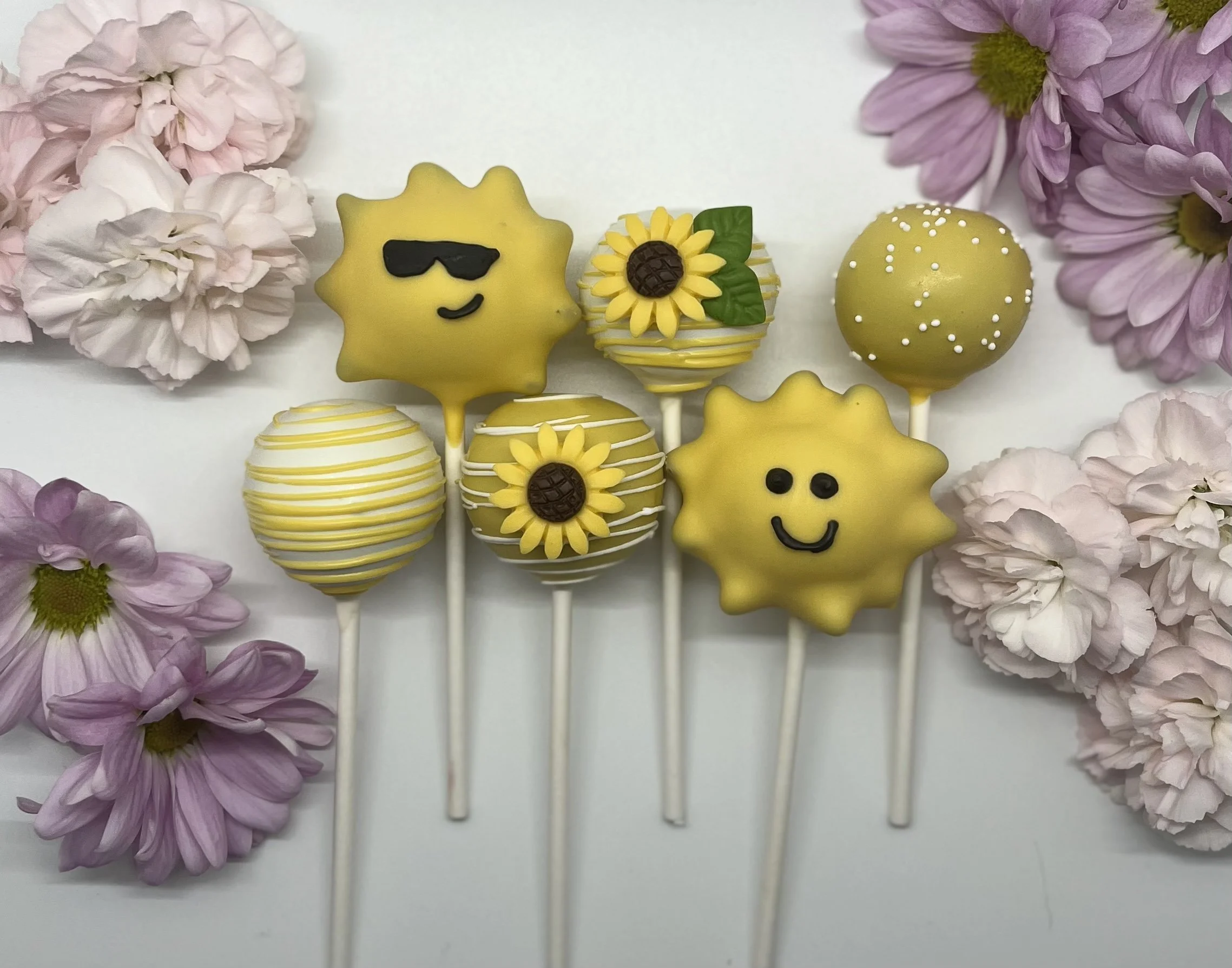 Sunflowers And Sunshine Cake Pops With