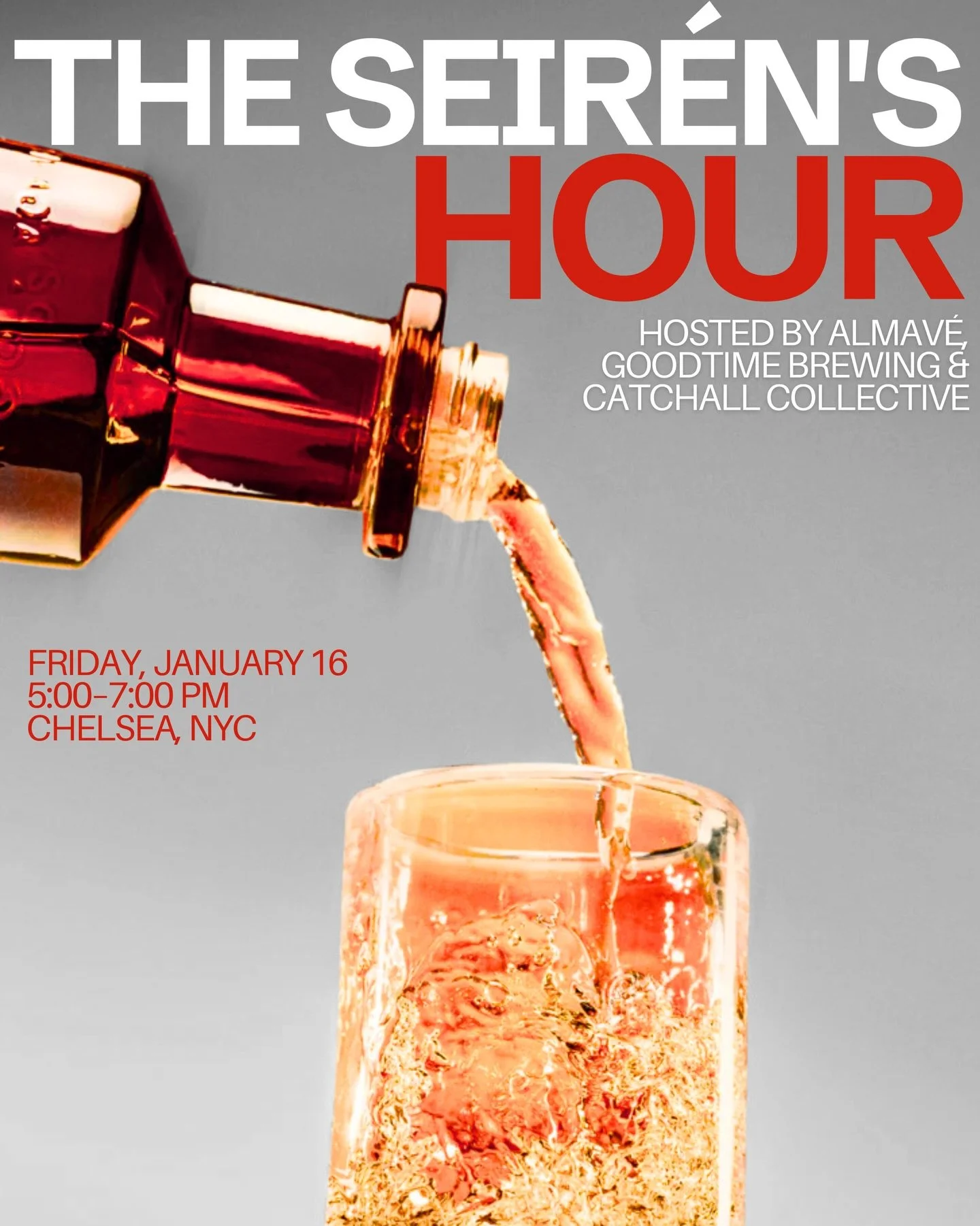 Tomorrow! Oysters. Dry-ish drinks. A new Chelsea favorite.

This Friday, Jan 16 | 5&ndash;7PM, join @almave, @goodtimebrewing, and Catchall Collective at @seirennyc for The Seir&eacute;n&rsquo;s Hour &mdash; an easygoing happy hour celebrating great 