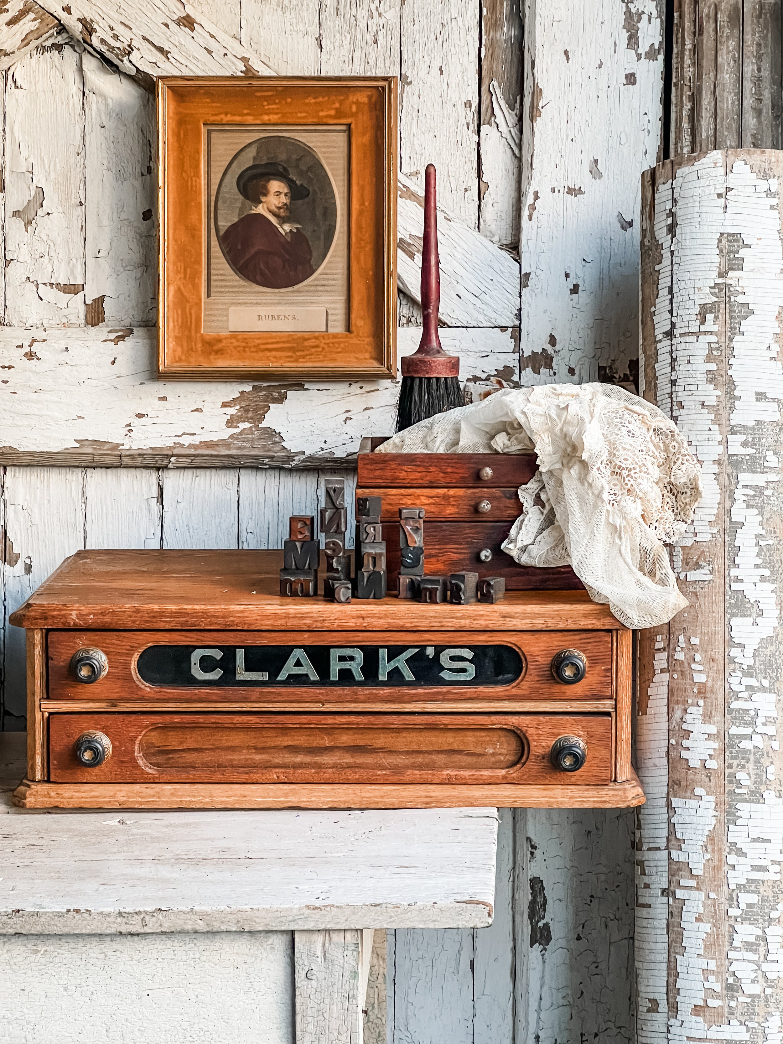Antique Spool Cabinet