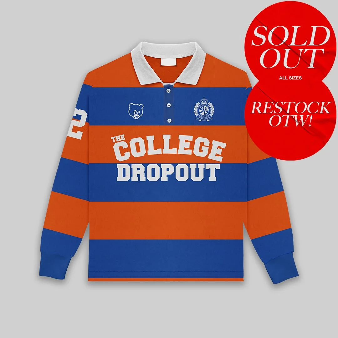 (Sign Up for First Hour Discount, read description): TCD Version – Old Kanye West Polo Rugby Sweatshirt