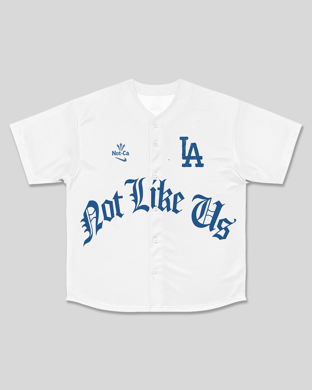 White 'Not Like Us' LA Baseball Jersey – Kendrick Inspired