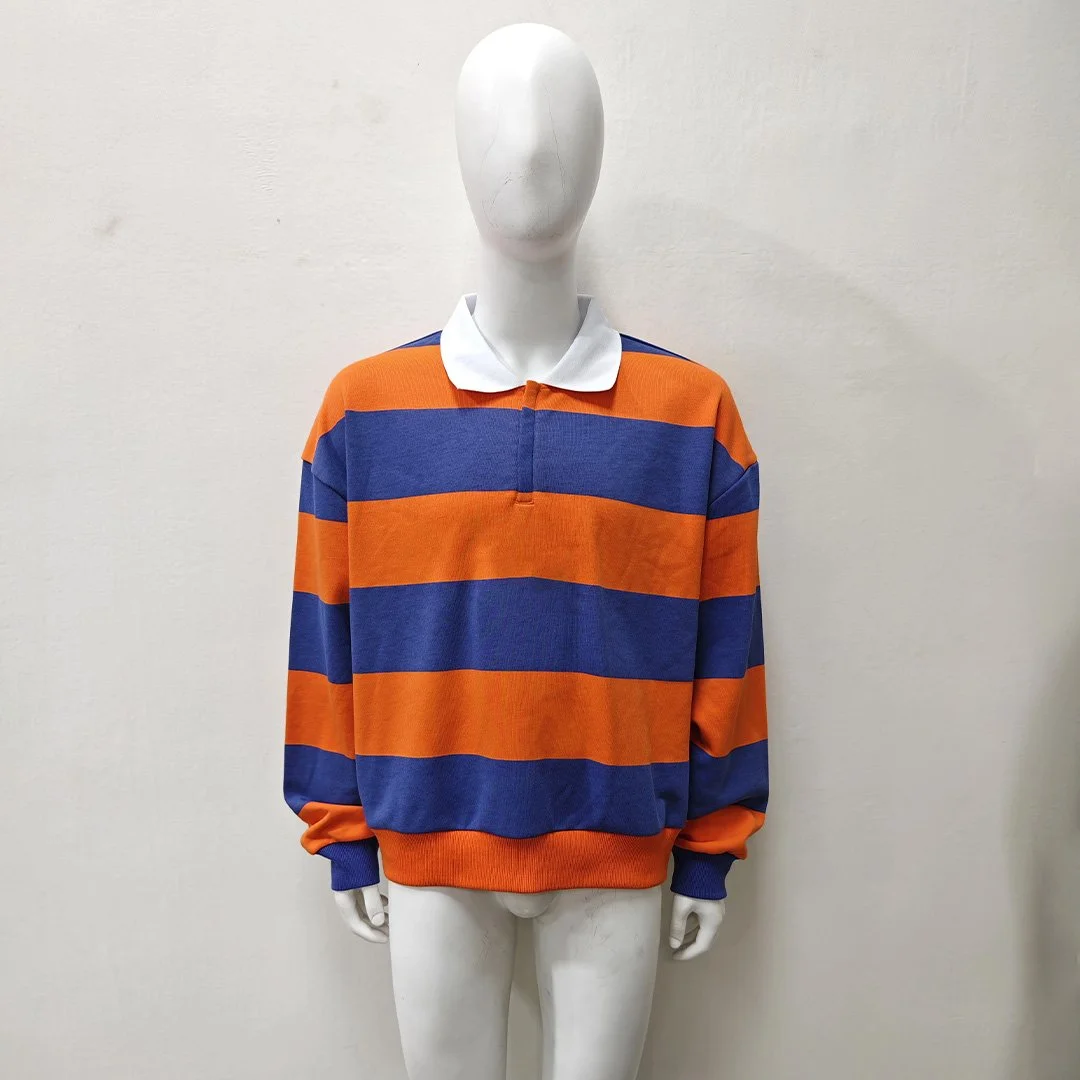 Kanye West Orange & Blue Inspired Polo Half-zip Rugby by Five Three.jpg