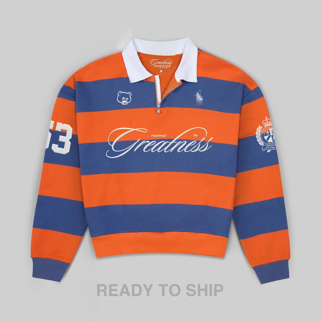 Early Bird: 'Greatness' Inspired Baggy Iconic Orange & Blue Polo Rugby - Limited Edition Version