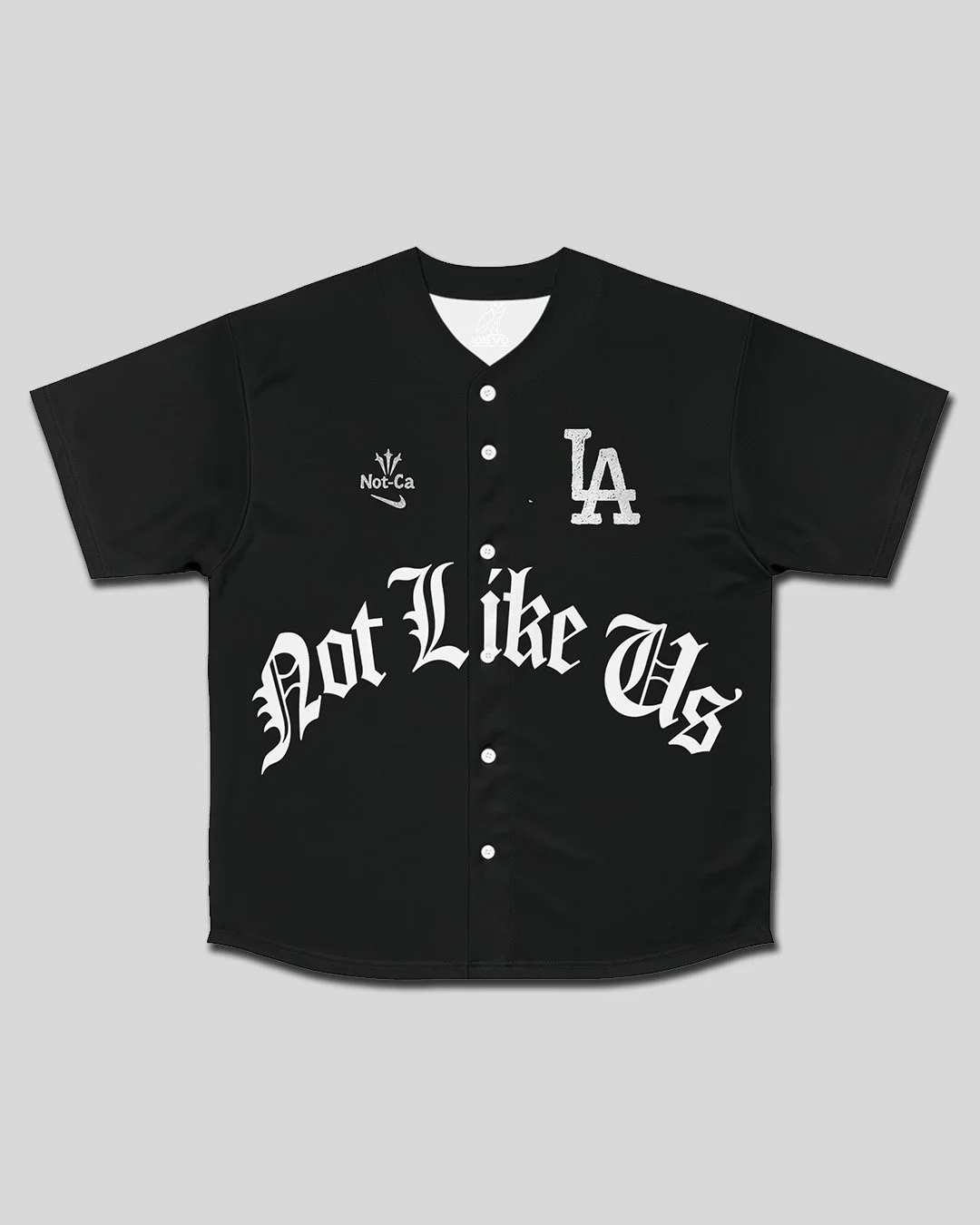 Black 'Not Like Us' LA Baseball Jersey – Kendrick Inspired