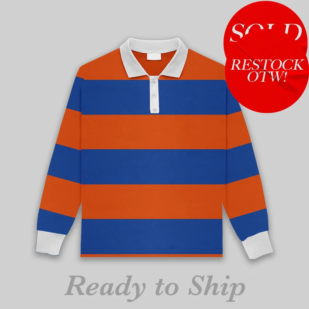 MINI-RESTOCK (2 Left):  College Dropout Polo Rugby Sweatshirt - Kanye West Inspired
