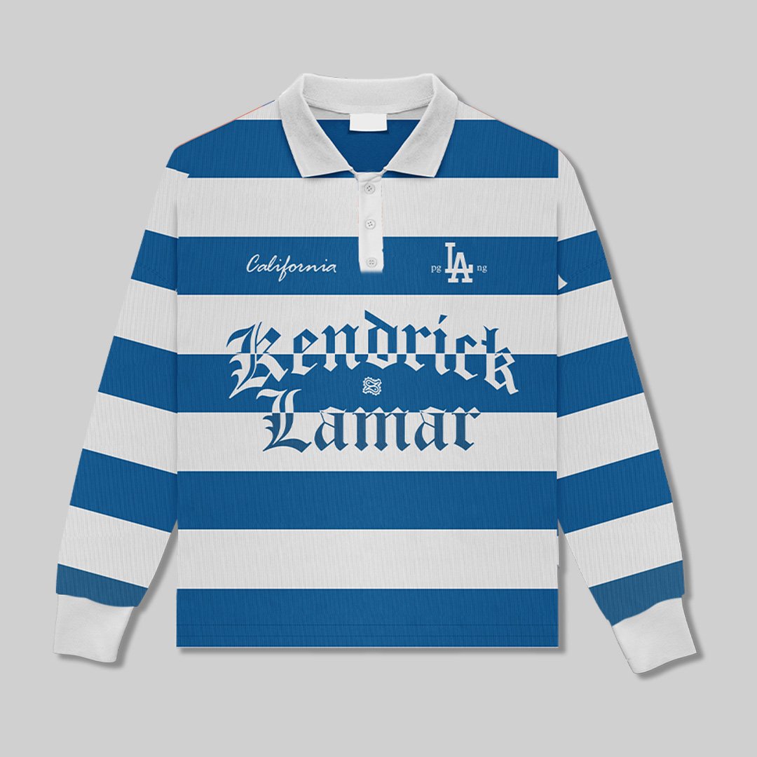 Sign up for Early Bird Price, Read Description: Kendrick Lamar Blue & White Polo Sweatshirt