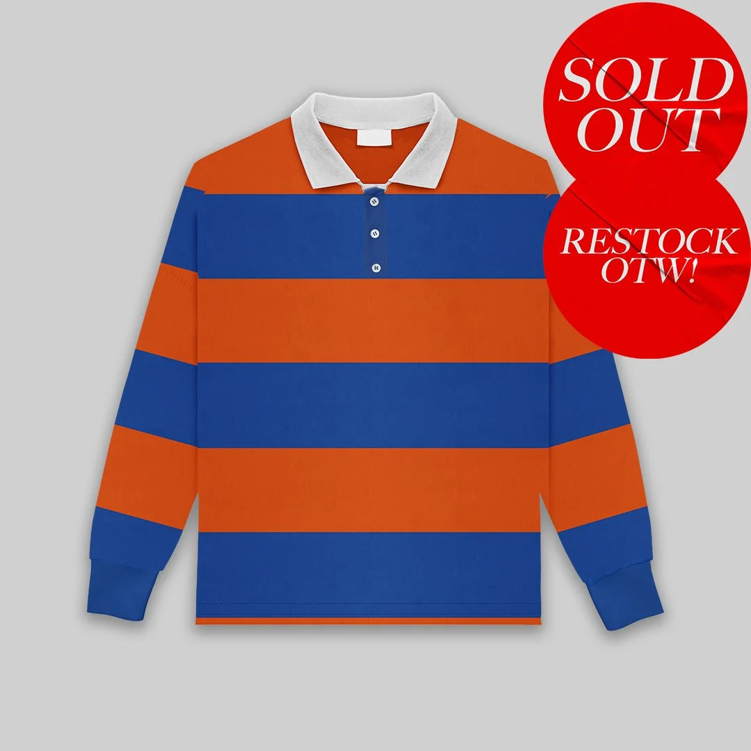 (Sign Up for First Hour Discount, read description): FT BLANKS: College Dropout Polo Rugby Sweatshirt - Kanye West Inspired