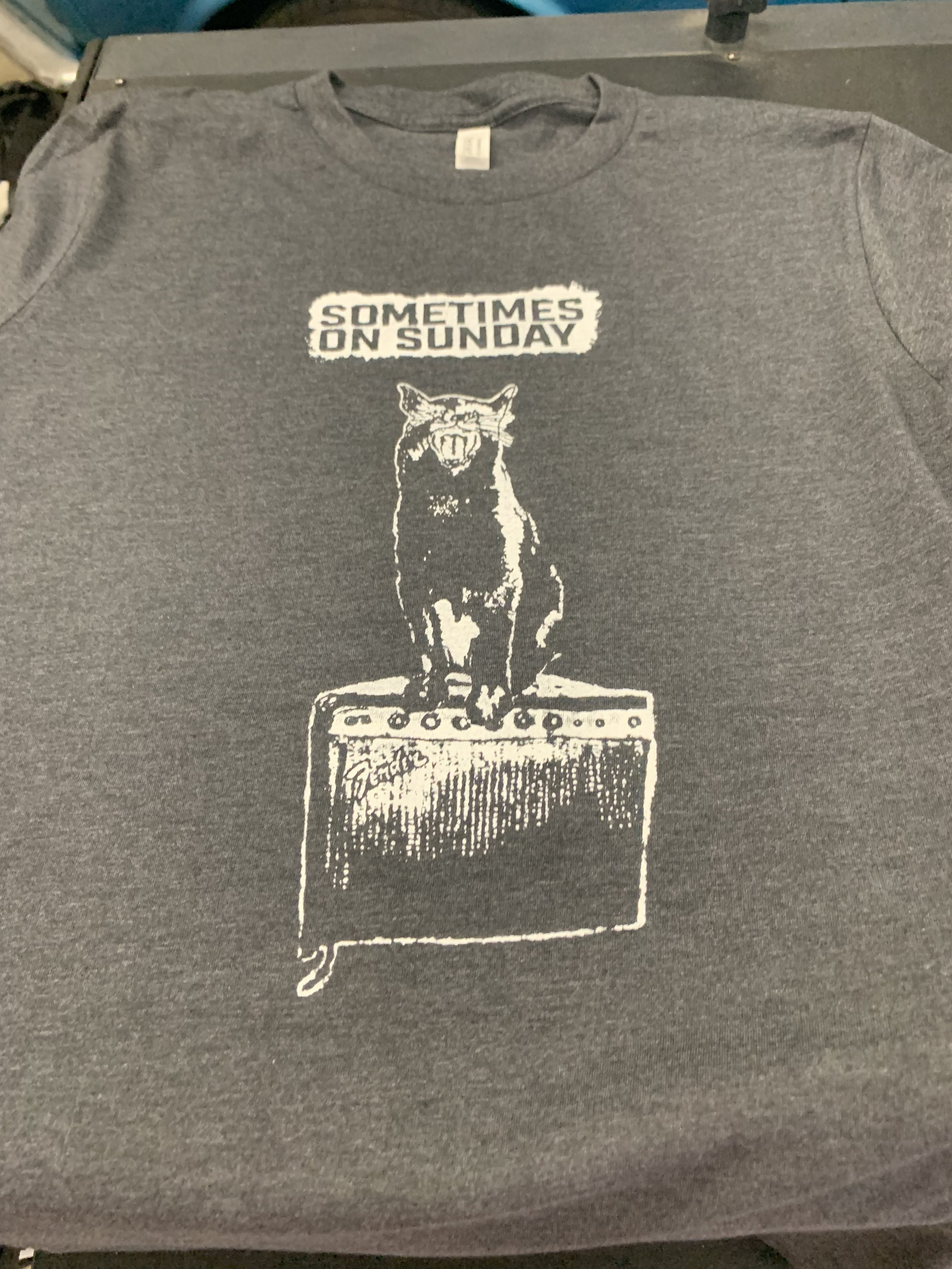 Sometimes on Sunday Cat on Amp Artist Print Shirt