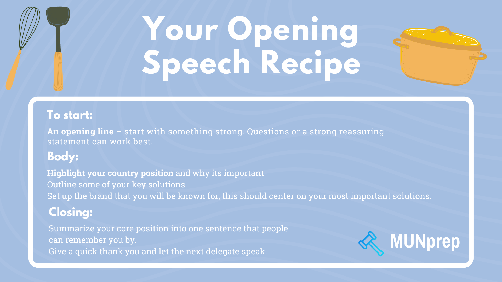 how to write a good mun speech