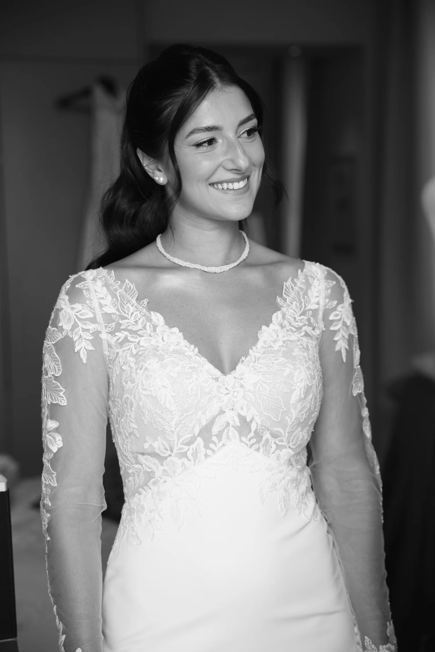 Ritratto della sposa con il suo abito
