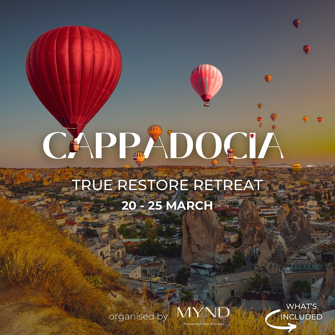 Step into the magical landscape of Cappadocia! 🏜️✨ 
From fairy chimneys to breathtaking sunrises, experience a retreat like no other with our favorite psychotherapist &amp; Character Coach @manoslonas .
Ready to join us in Cappadocia? 

Book your re