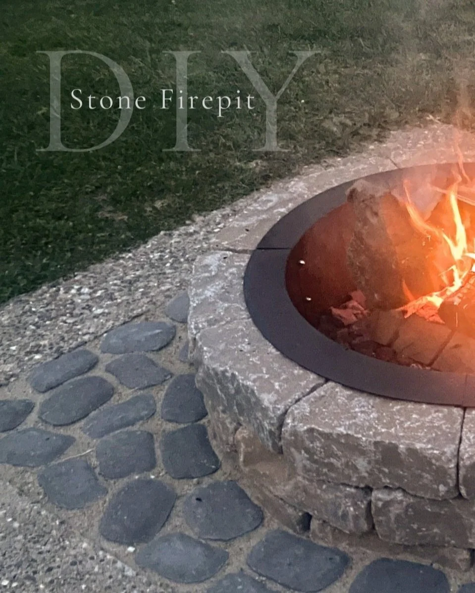 DIY Firepit With Charcoal Boulevard Paver Accents