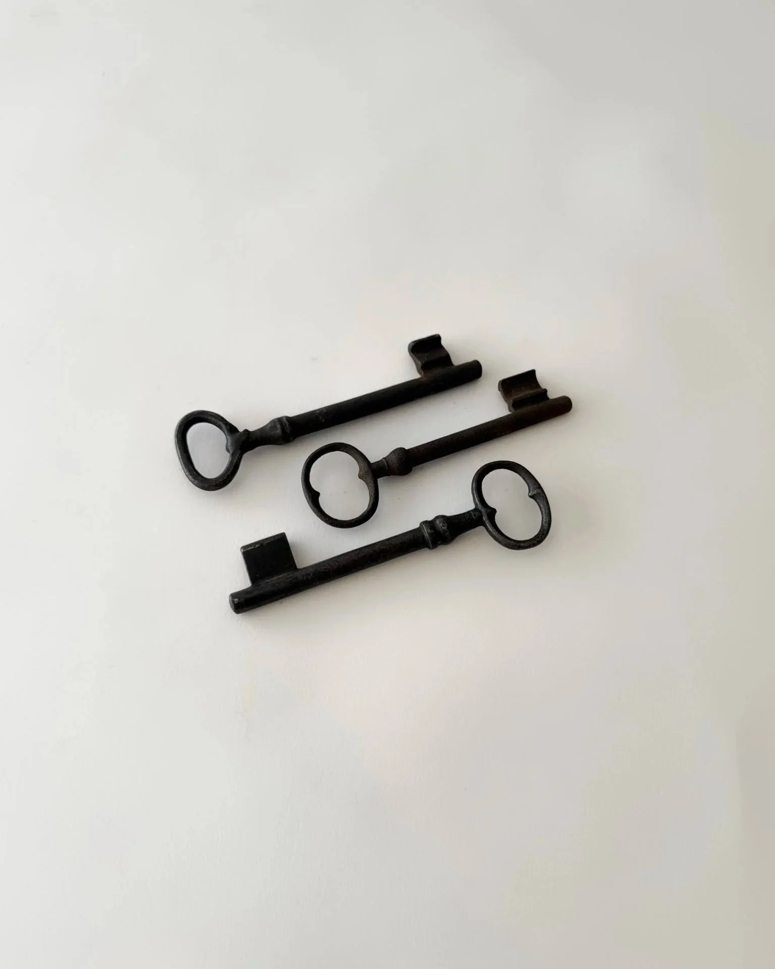 Large Antique Spanish Iron Skeleton Keys