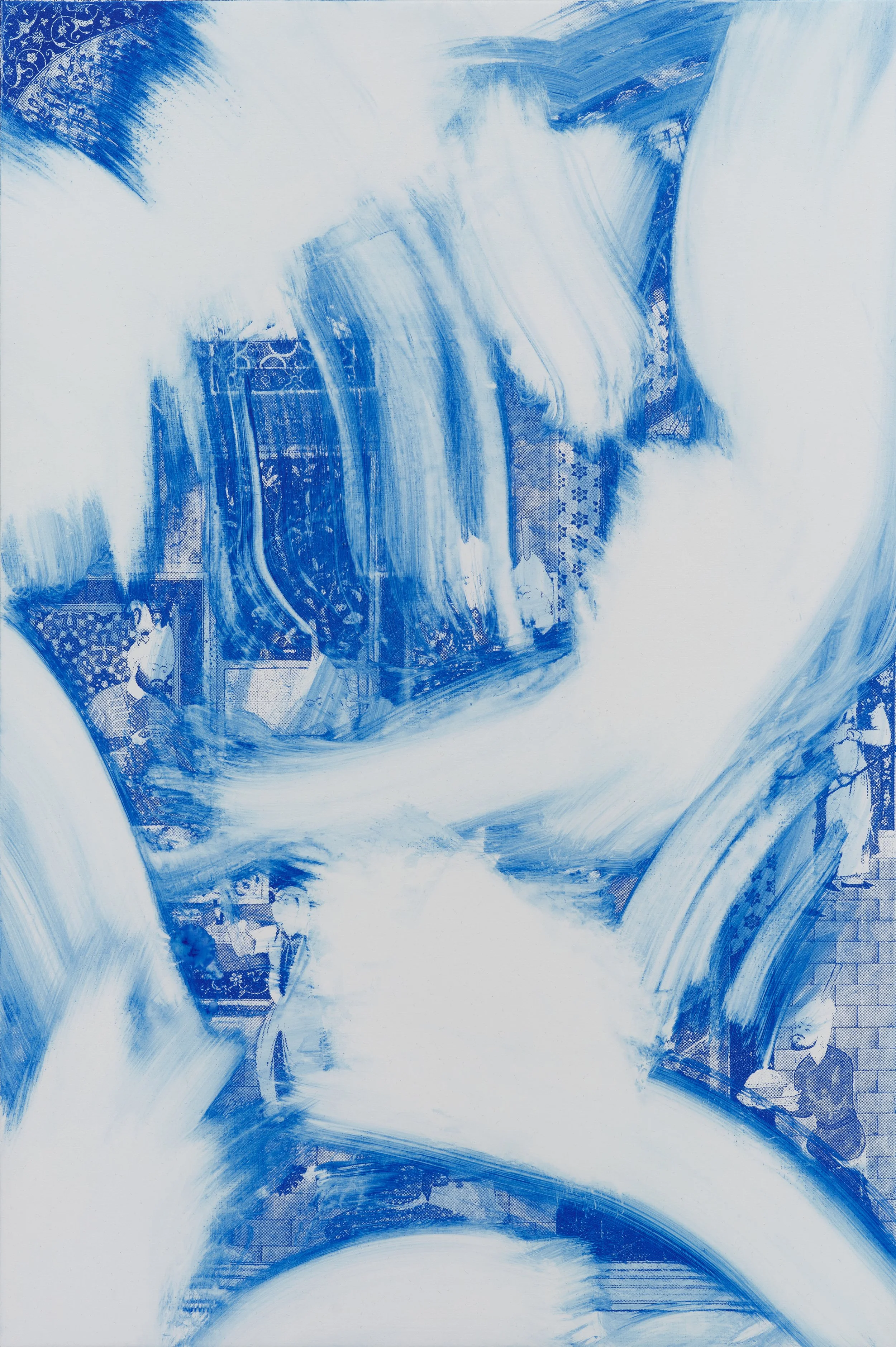 Wipeout, 2025
Acrylic and ink on canvas over panel
30" x 20"