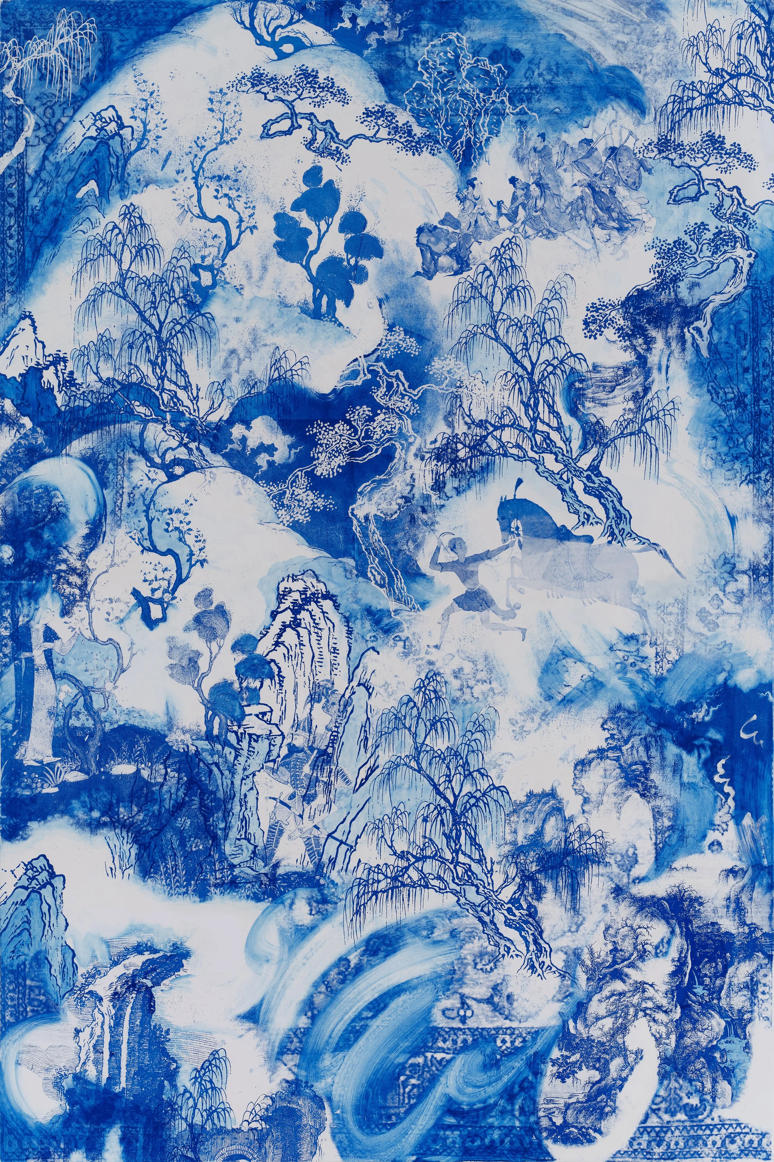 Misty Mountain, 2025-2026
Acrylic and ink on canvas over panel
72" x 48"