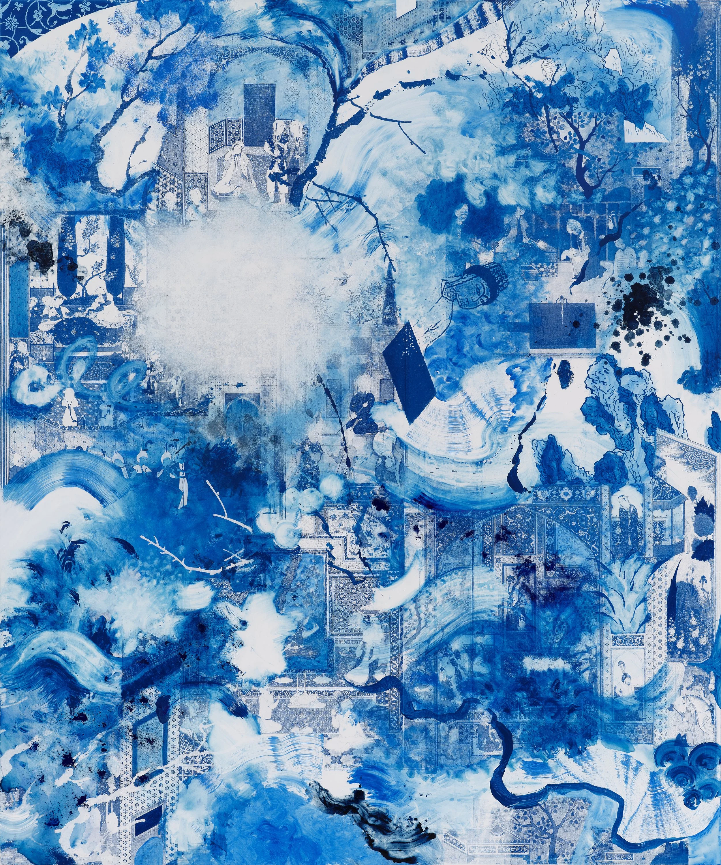 Blue Traveler, 2025-2026
Acrylic and ink on canvas over panel
72" x 60"