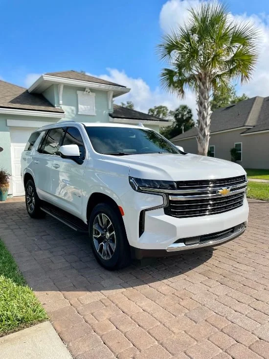 White SUV after auto detailing and ceramic coating by Christal Clean Detailing in Palm Coast, FL