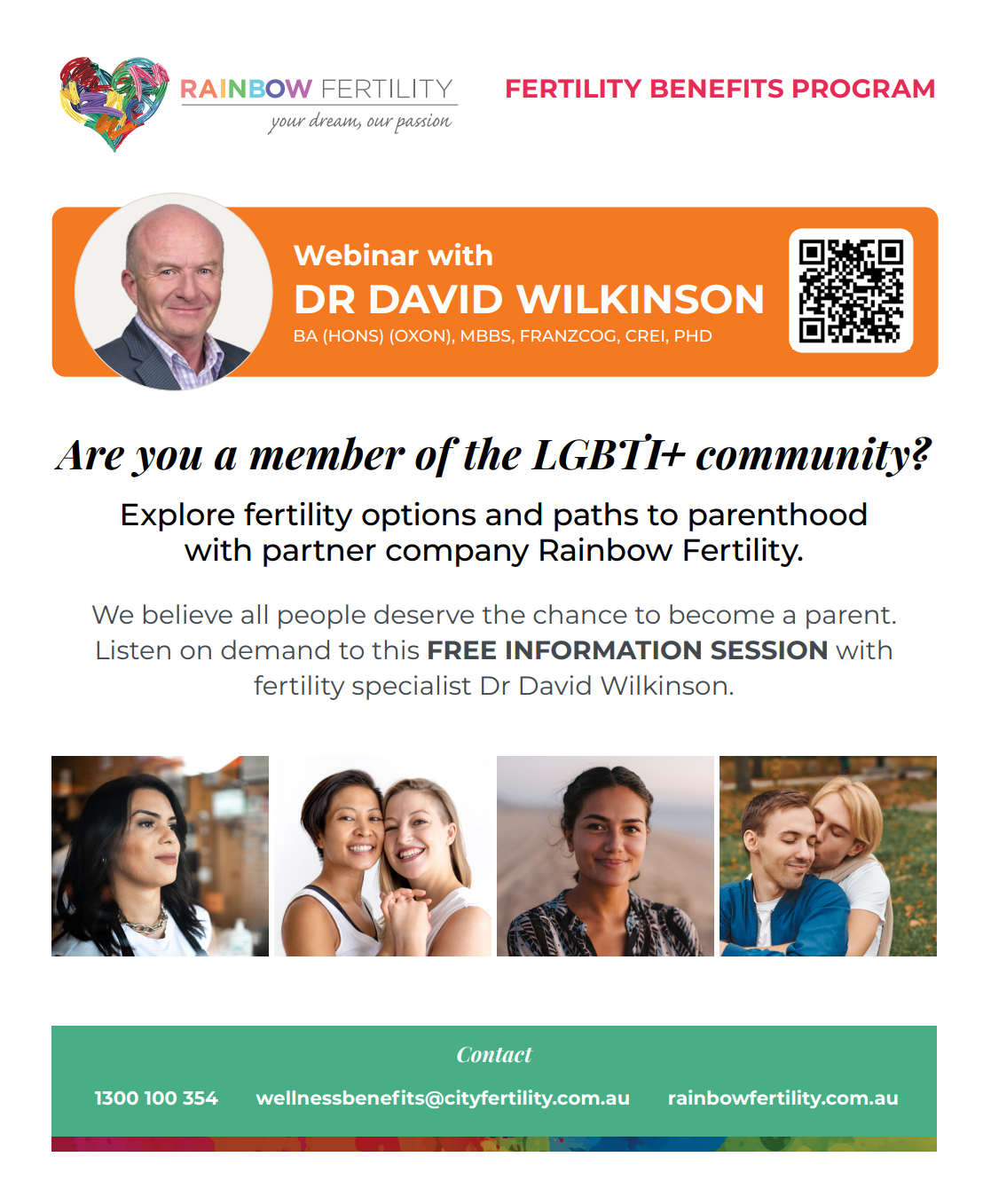 Webinar with Dr David Wilkinson presenting on LGBTI Paths to Parenthood.