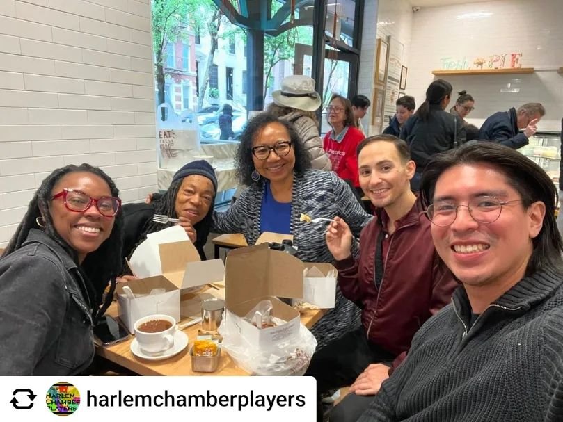 Looking forward to some exciting concerts with @harlemchamberplayers this week! And can't forget the pie to celebrate! 🎉😍🥧