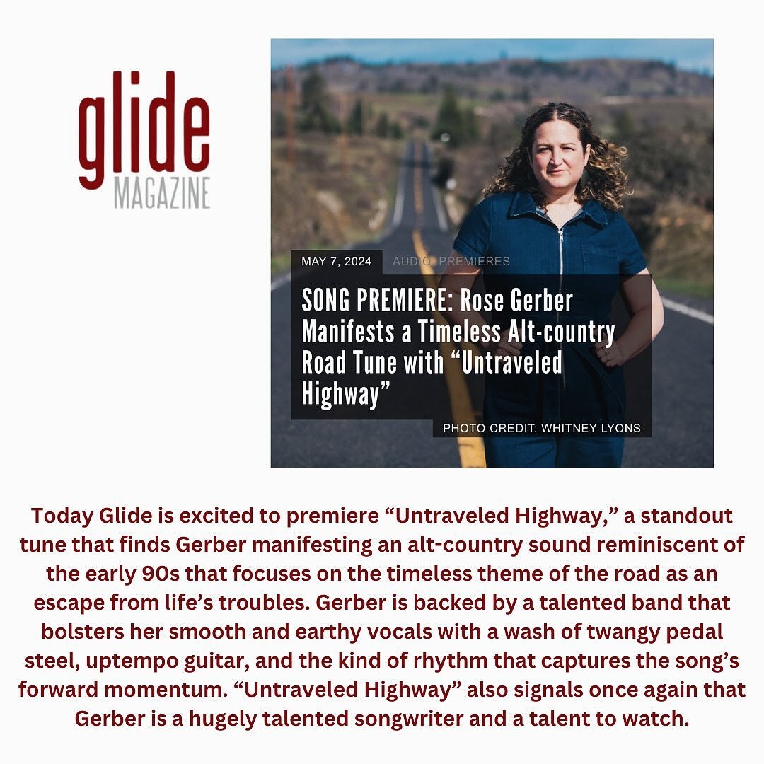 Big thanks to @glidemag for premiering the single Untraveled Highway off my upcoming eponymous new EP. Head to their website in their bio to have the first listen!
