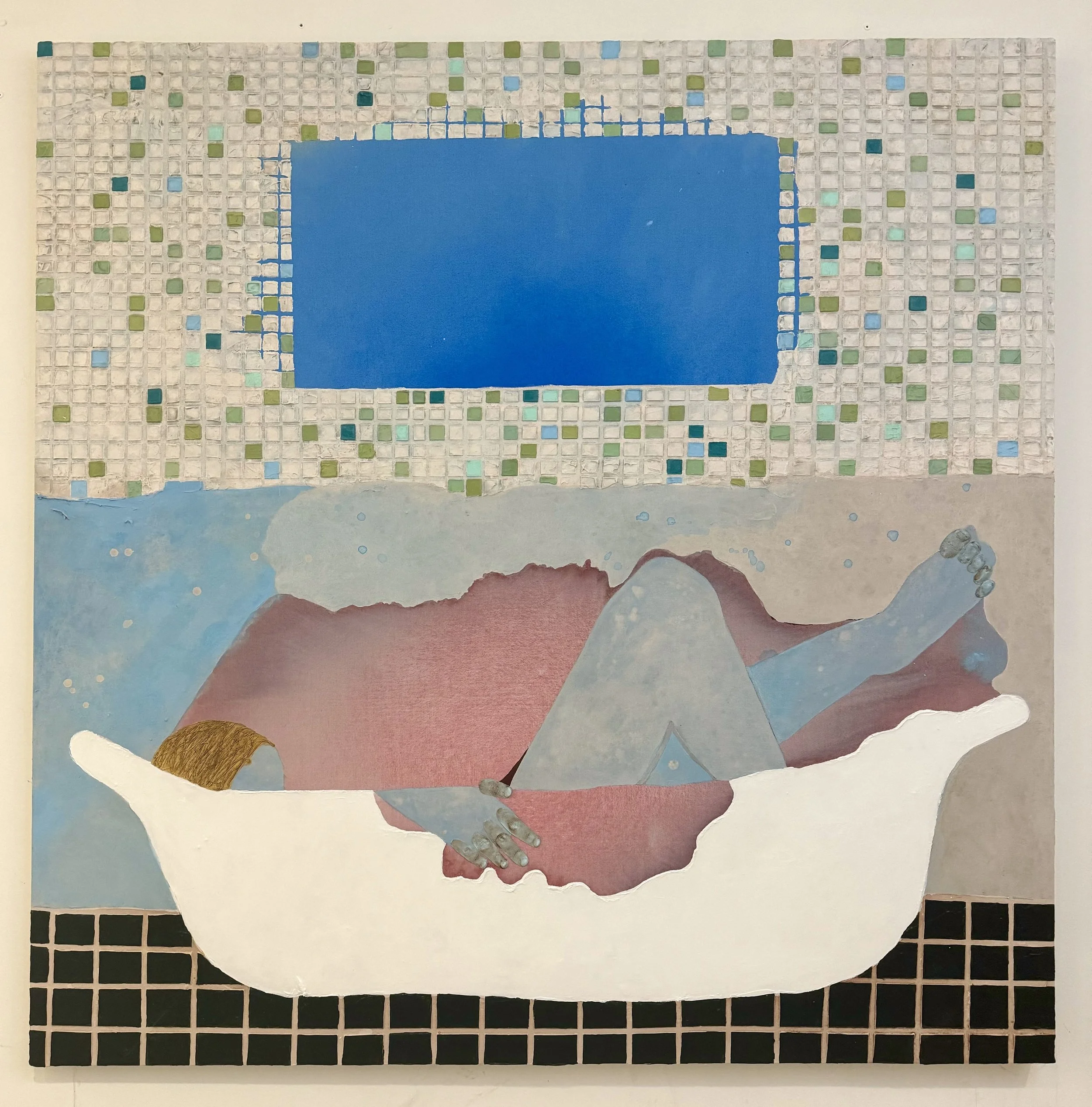Blue Bath, 54x54, 2024