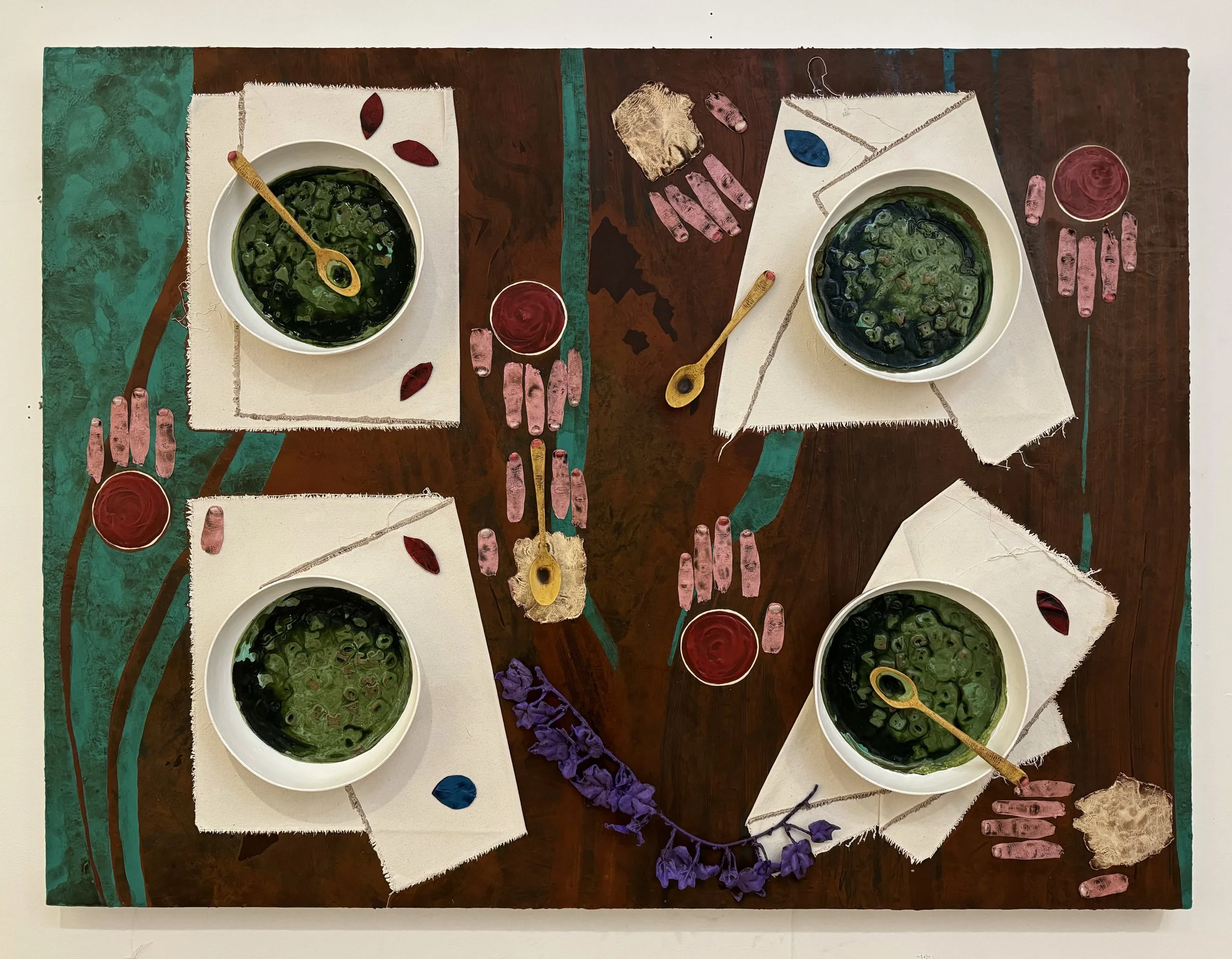 Thought Soup for 4, 48x36, 2024