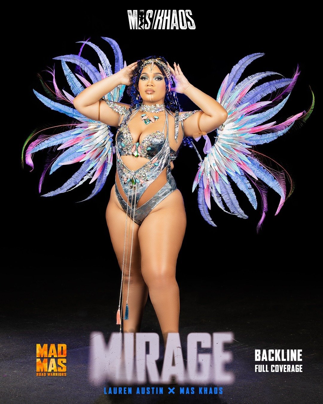 Come through, backline baddies 😍🔥

Get lost in MIRAGE by @laurenxaustin x Mas Khaos!

Deposit and wing deadline - April 18

📸: @exposurephotography242
💄: @_cinni
🙎&zwj;♀️: @rone_victoria, @cie_xo
🦚: Medium and Small Mayhem wings

Costume packag