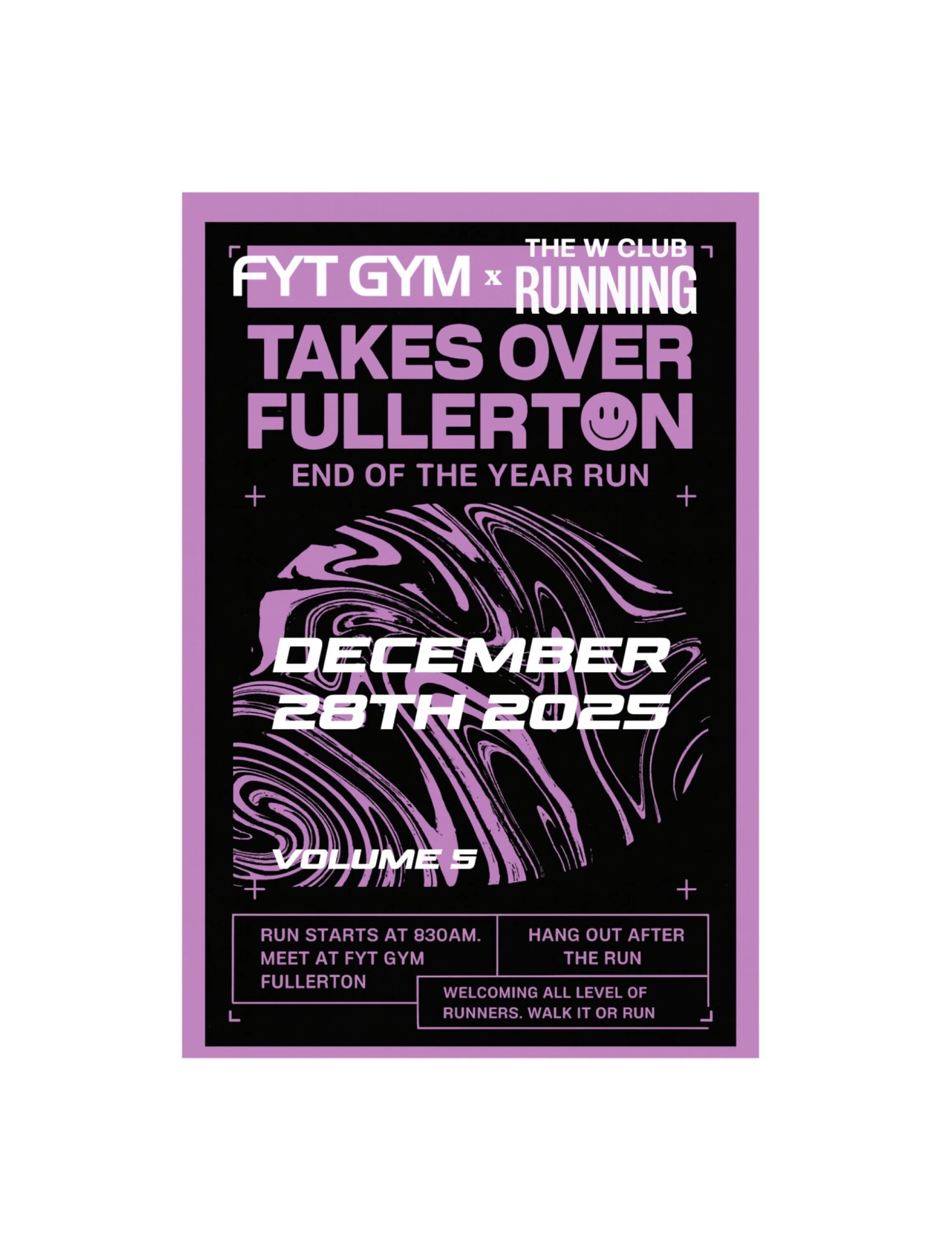 FYT GYM x The W Club Running – End of Year Community Run 12/28/25 (FREE Digital Ticket)
