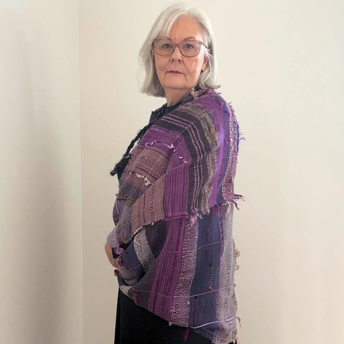 purple marguerite shrug left side.jpg