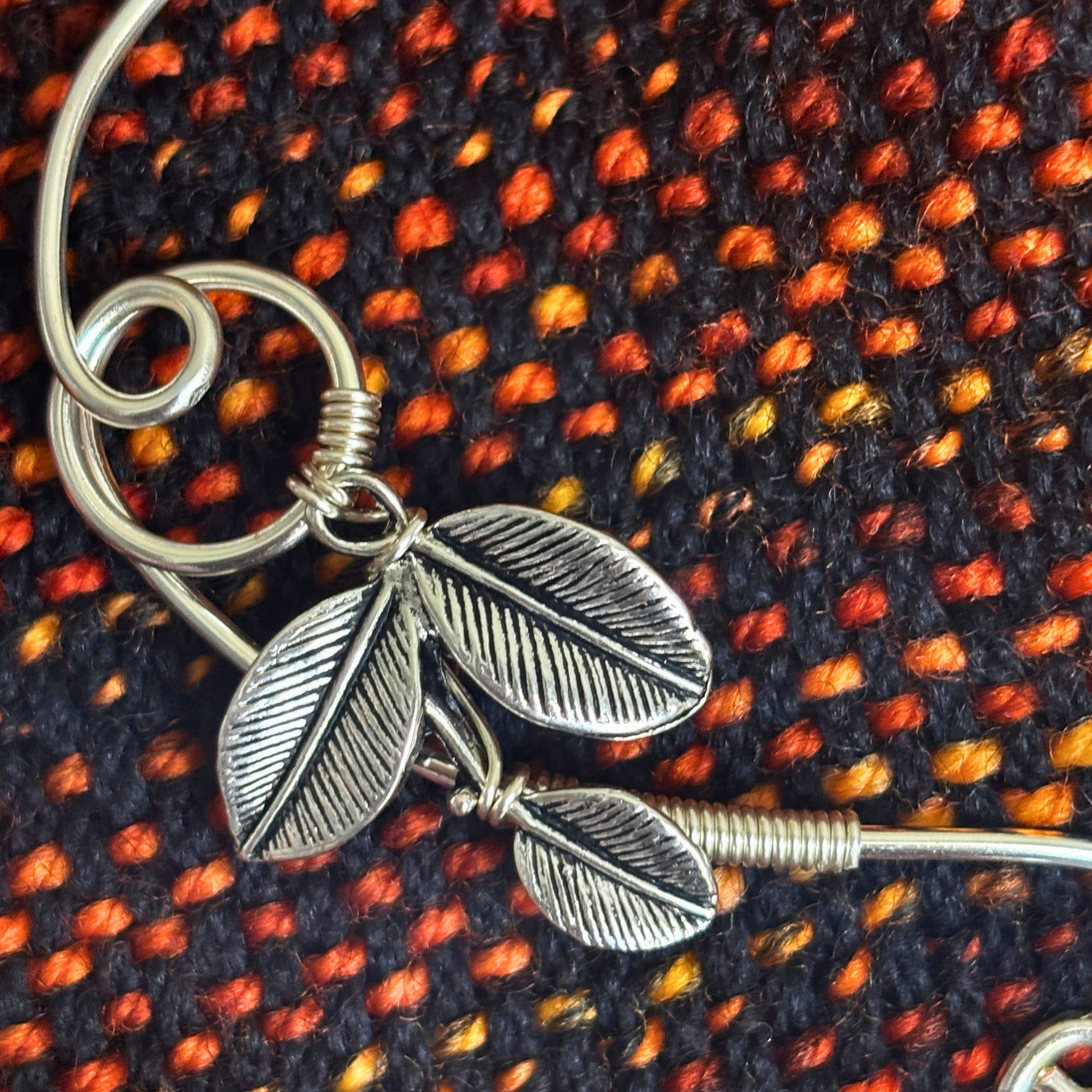 Artist-Made Wire Shawl Pin & Brooch – Floral, Leaf & Celtic Designs