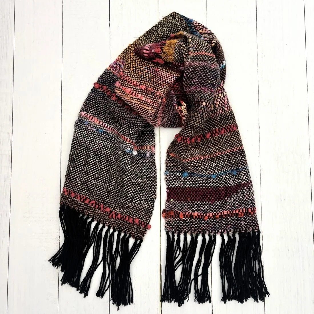 Rustic Autumn Handwoven Scarf