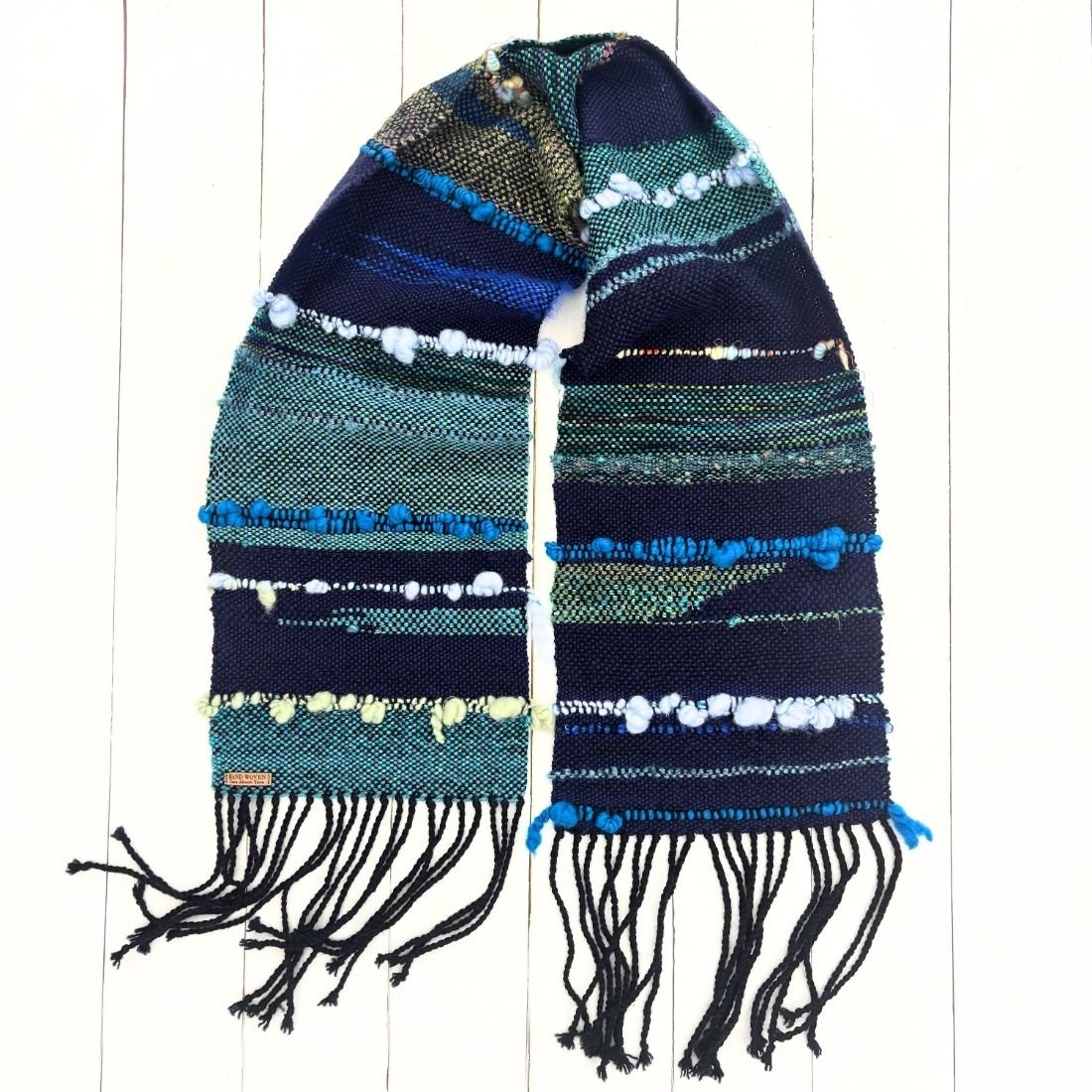 Handwoven Blue Scarf