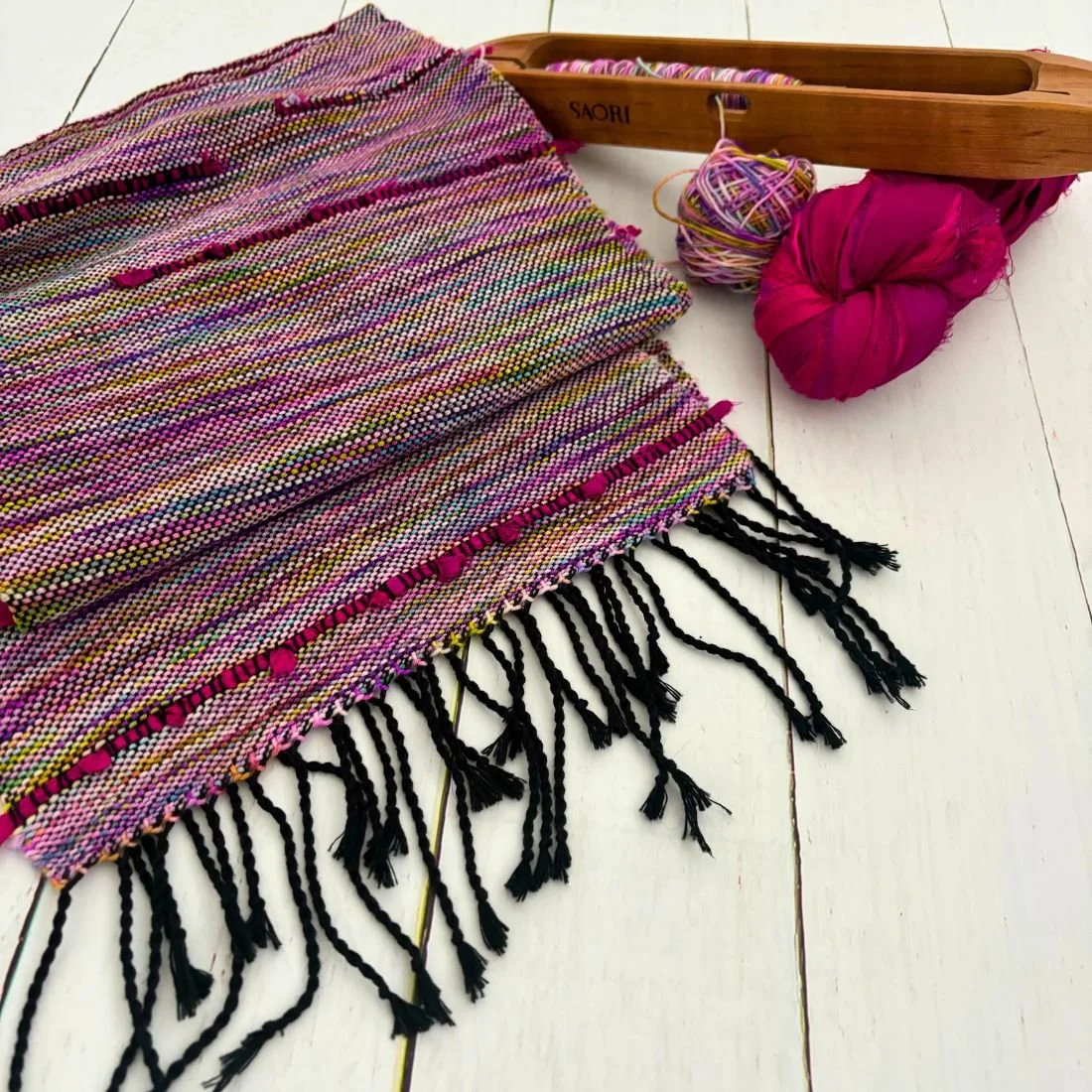 Handwoven Wool and Silk Scarf
