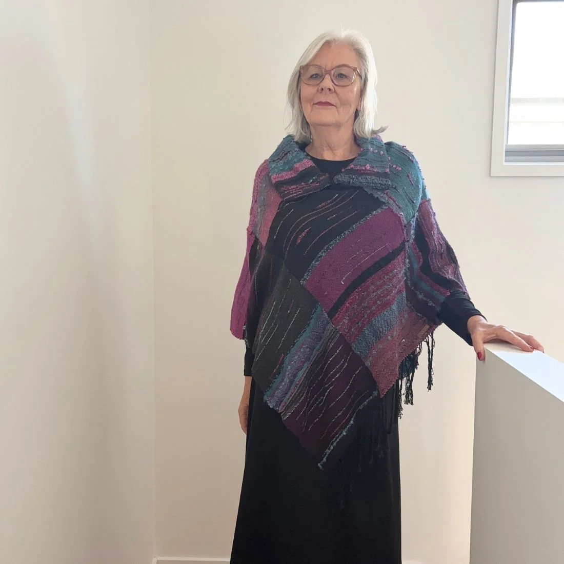 Handwoven Poncho - Bespoke Art To Wear Original - Travel