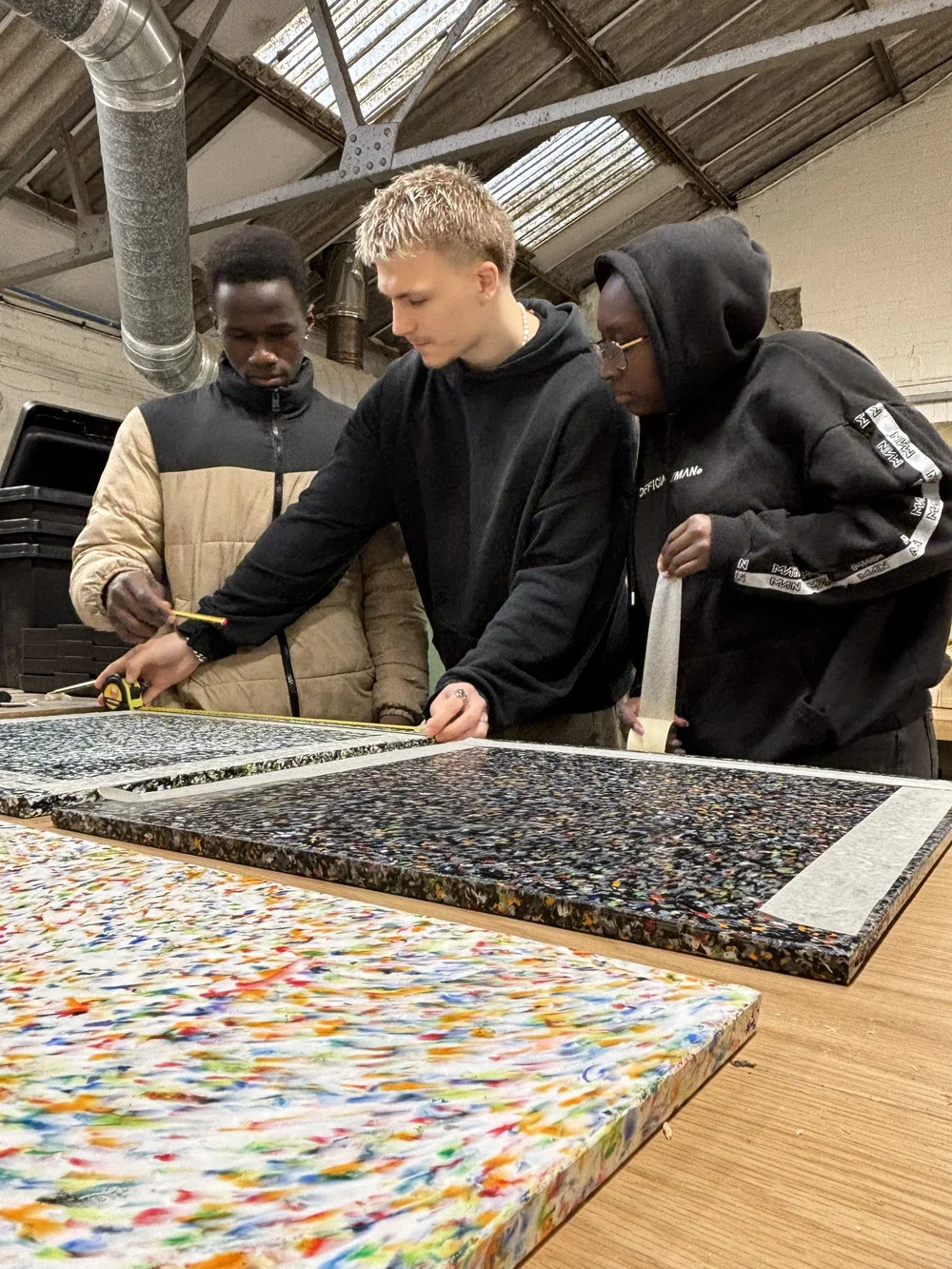 Making recycled plastic sheets