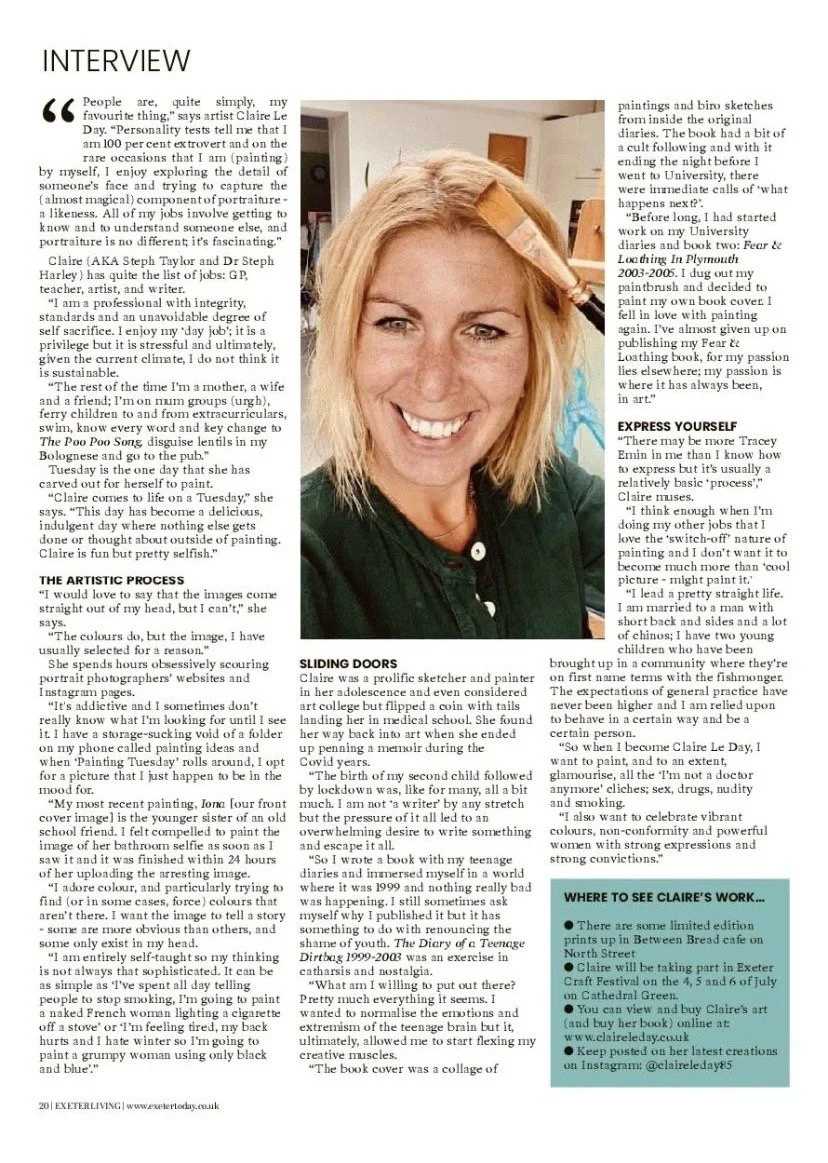 Interview in March 2024 Exeter Living Magazine