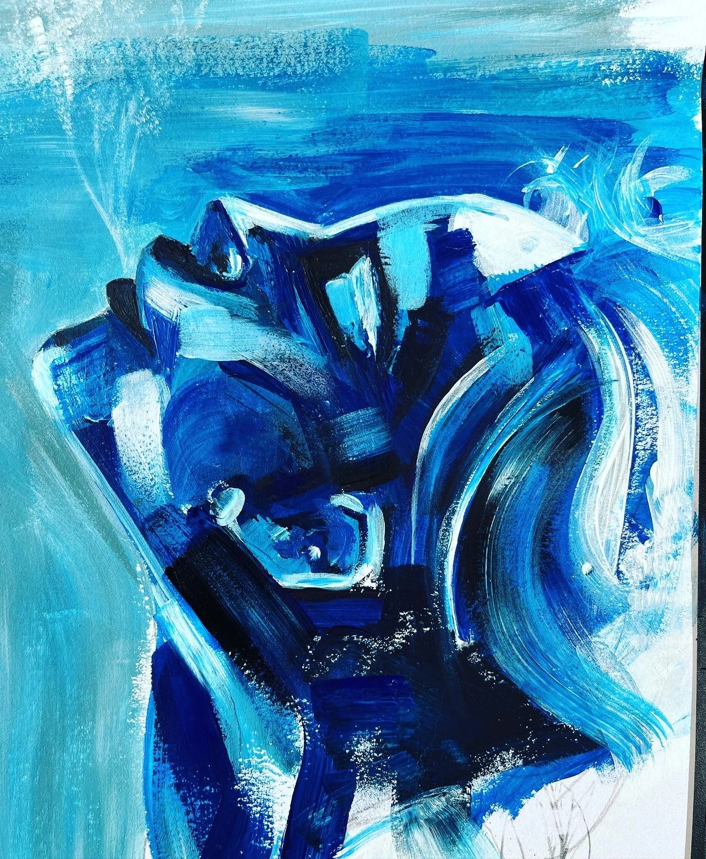 'Breathe Out'. 

Acrylic on Paper. 

Not available to purchase. 