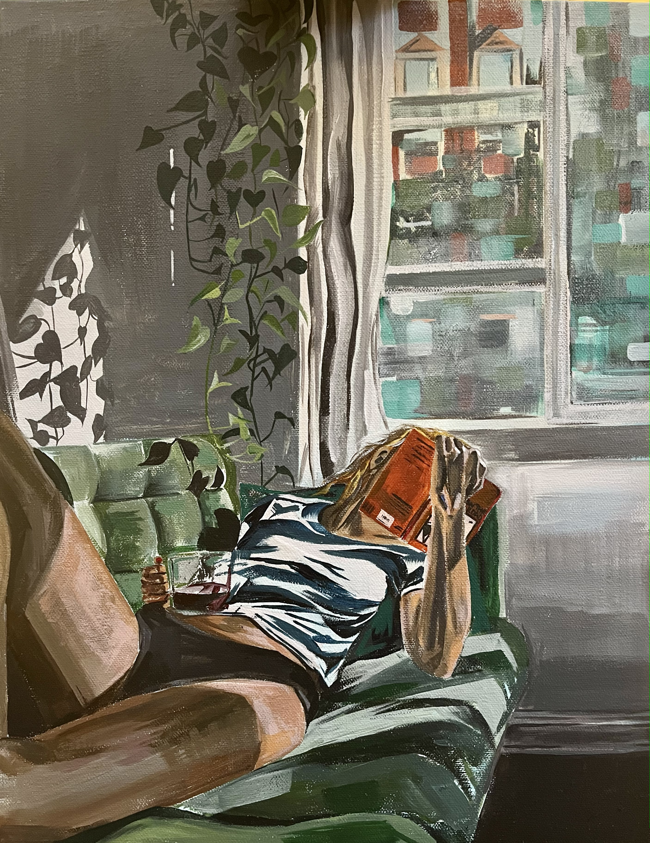 'Under Cover'. 

Acrylic on Canvas. 
17/2/23. A3 Limited Edition Art Print - £50. 

Original Painting - SOLD