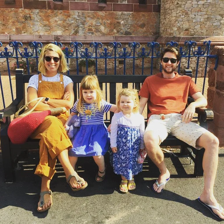 With my family during lockdown in Topsham, Devon. 