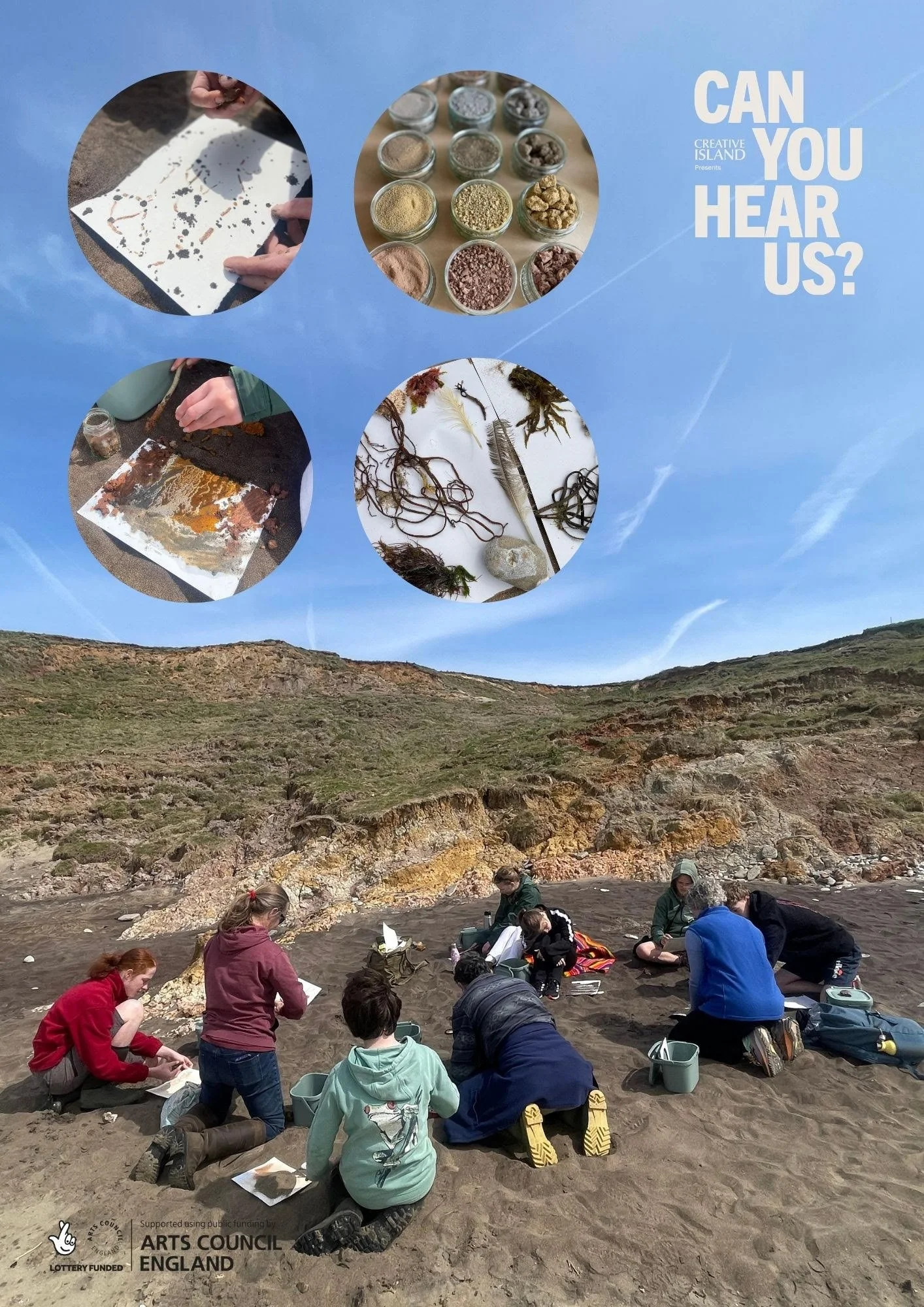 Create abstract paper paintings&nbsp;inspired by the changing Landscape at Compton Bay