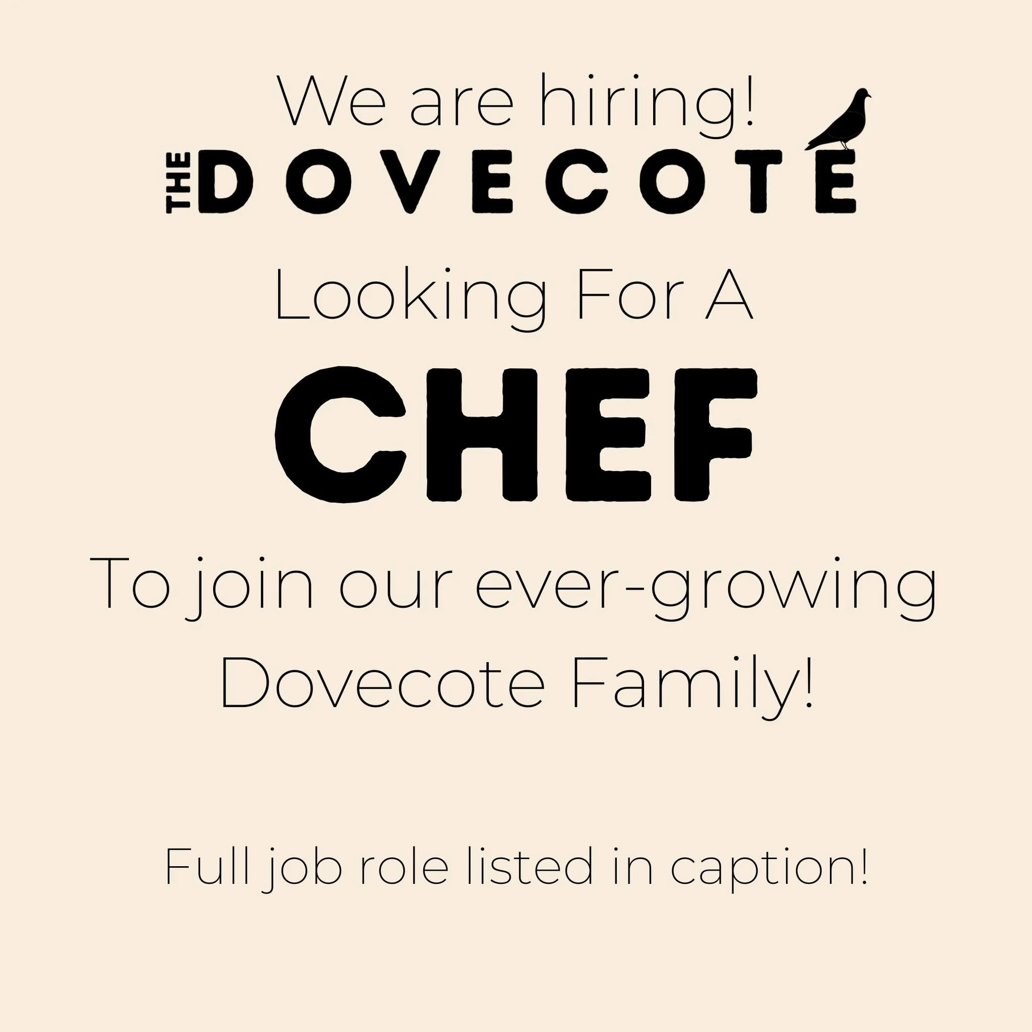 We&rsquo;re Hiring - Chef (Back of House)
The Dovecote Eatery, Cams Hall Estate
32+ hours per week | Opportunity to grow into full-time
Sociable hours: Typically 8am&ndash;4pm | 4 days a week (including weekends)
Pay based on skill &amp; experience

