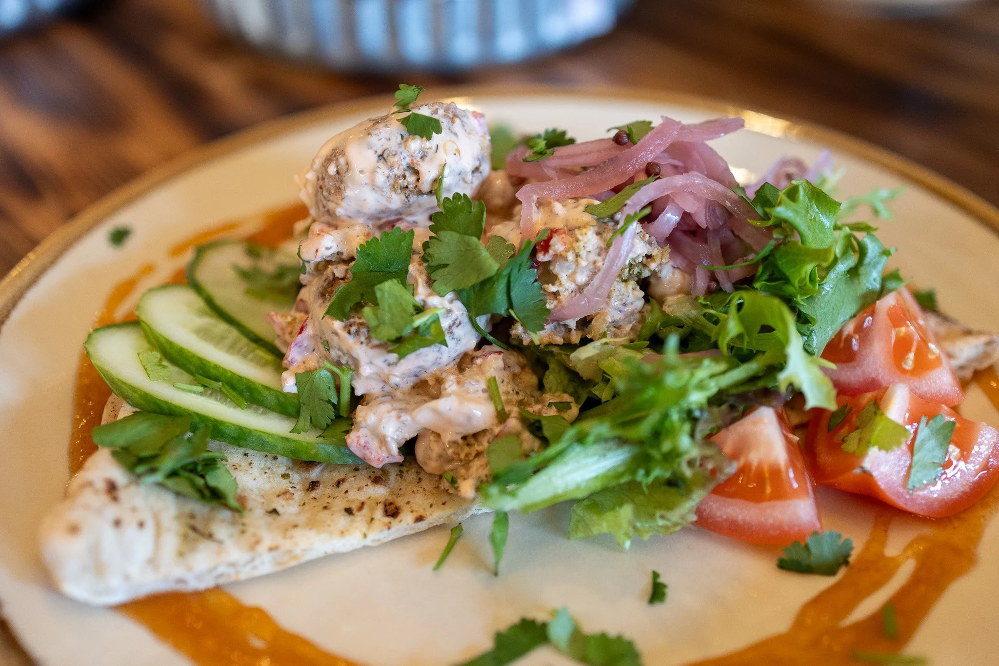 New Years Resolution got you in a knot? Not letting yourself fall for a Dovecote Wrap or a Full English Breakfast? Don't forget we have a Flatbreads! Falafel and Coronation chicken, to make sure you are still getting something tasty, but something no